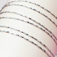 925 Sterling Silver Necklace Chain, plated, ingot chain & different size for choice, more colors for choice, Sold By PC