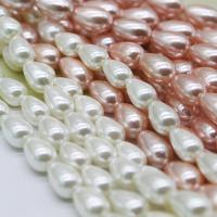 Prirodni Slatkovodni Shell perle, Školjka, Suza, pozlaćen, možete DIY & različite veličine za izbor, više boja za izbor, 30računala/Lot, Prodano By Lot