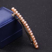 Hair Slide Freshwater Pearl with Brass for woman 5-6mm Sold By PC