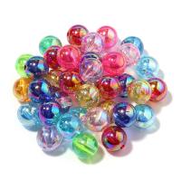 Miracle Acrylic Beads Round colorful plated DIY  mixed colors Sold By Bag