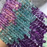 Perles de fluorite, Fluorite colorée, cadre, poli, DIY & normes différentes pour le choix, couleurs mélangées, Vendu par Environ 38-40 cm brin