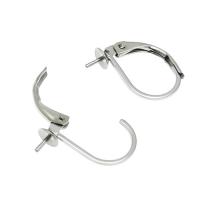 Stainless Steel Lever Back Earring Component 316L Stainless Steel electrolyzation DIY original color Sold By PC