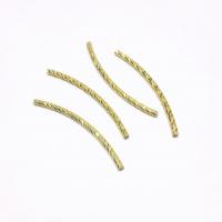 Brass Curved Tube Beads plated DIY nickel lead & cadmium free Approx 1mm Sold By PC