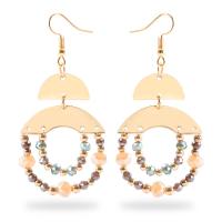 Crystal Earrings Zinc Alloy with Crystal gold color plated for woman mixed colors nickel lead & cadmium free Sold By Pair