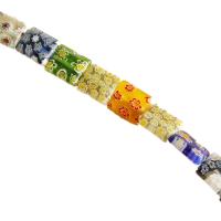 Millefiori φέτα Γυάλινα σφαιρίδια, Millefiori Lampwork, DIY & διαφορετικά στυλ για την επιλογή, μικτά χρώματα, Sold Με Strand