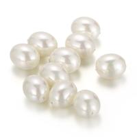 Naturlig Freshwater Shell Perler, Oval, du kan DIY, hvid, 12x15mm, Ca. 10pc'er/Bag, Solgt af Bag