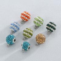 Rhinestone Pendant Round DIY 12mm Approx Sold By Bag