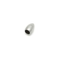 304 rostfritt stål Halv hål pärla, DIY & olika storlek för val, ursprungliga färgen, 100PC/Bag, Säljs av Bag