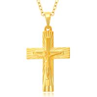 Zinc Alloy Cross Pendants gold color plated DIY golden nickel lead & cadmium free Sold By PC