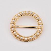 Scarf Buckle Zinc Alloy with Plastic Pearl plated fashion jewelry & for woman 20mm Sold By Lot