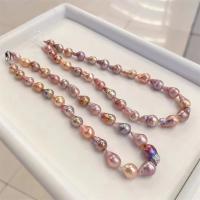 Пресноводные жемчуги Ожерелье, Стиль Барокко, Женский, разноцветный, 9-11mm, длина Приблизительно 15 дюймовый, продается PC
