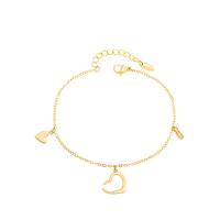 Zinc Alloy Bracelet with 3.2cm extender chain Heart gold color plated fashion jewelry & adjustable & for woman golden nickel lead & cadmium free 12mm Length Approx 17 cm Sold By PC