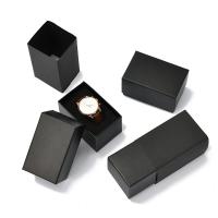 Caixa de relógio de  jóia, caixa de papel, Retângulo, Impressão, preto, 120x75x70mm, vendido por PC