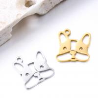 Stainless Steel Animal Pendants 304 Stainless Steel Dog Vacuum Ion Plating fashion jewelry & DIY Sold By Bag