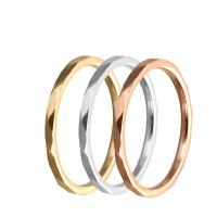 Vinger Ring in edelstaal, 304 roestvrij staal, verschillende grootte voor keus & voor vrouw, meer kleuren voor de keuze, Maat:6-9, Verkocht door PC