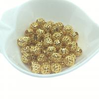 Brass Spacer Beads Round high quality plated & hollow Sold By Lot