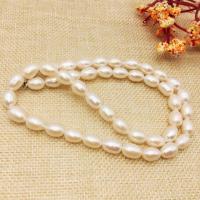Natural Freshwater Pearl Long Necklace, fashion jewelry & different length for choice & for woman, white, 6mm, Sold By PC