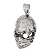 Stainless Steel Skull Pendants 316 Stainless Steel polished fashion jewelry & DIY & blacken original color Approx 5mm Sold By PC