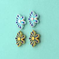 Zinc Alloy Jewelry Beads Flower plated DIY & enamel nickel lead & cadmium free 10mm Sold By PC