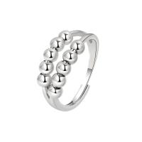 Brass Finger Ring platinum color plated Adjustable & for woman platinum color nickel lead & cadmium free 6.68mm US Ring Sold By PC