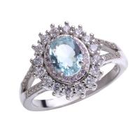Crystal Finger Ring Brass with Crystal platinum plated & micro pave cubic zirconia & for woman US Ring Sold By PC