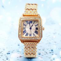 Women Wrist Watch Zinc Alloy with Glass Chinese watch movement waterproofless & for woman & with rhinestone plated Sold By Lot