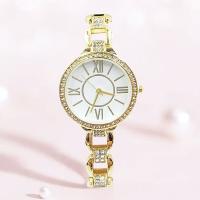 Women Wrist Watch Zinc Alloy with Glass & 304 Stainless Steel Chinese watch movement waterproofless & for woman & with rhinestone plated Sold By Lot