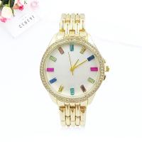Women Wrist Watch Zinc Alloy with Glass Chinese watch movement waterproofless & for man & with rhinestone plated Sold By Lot