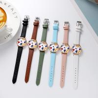 Women Wrist Watch Zinc Alloy with PU Leather & Glass Chinese watch movement waterproofless & for woman plated Sold By Lot
