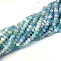 Natural Blue Agate Beads polished DIY & faceted light blue Sold Per Approx 38-40 cm Strand
