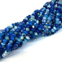 Φυσικό χάντρες Agate Lace, δαντέλα αχάτη, γυαλισμένο, DIY & διαφορετικό μέγεθος για την επιλογή & πολύπλευρη, μπλε, Sold Per Περίπου 38-40 cm Strand