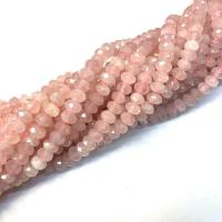 Naturliga rosenkvarts pärlor, Rose Quartz, polerad, DIY & olika storlek för val & fasetterad, rosa, Såld Per Ca 38-40 cm Strand