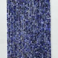 Χάντρες Σοδαλίτης, Γύρος, φυσικός, πολύπλευρη, μπλε, Sold Per Περίπου 14.96 inch Strand
