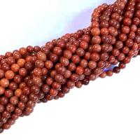 Jade perle, Žad, Krug, uglađen, obojena & možete DIY & različite veličine za izbor, crven, Prodano Per Približno 38-40 cm Strand