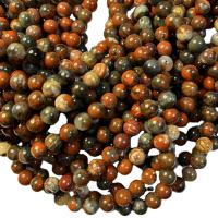 Koraliki agatowe, Agat, Koło, obyty, DIY, mieszane kolory, 8mm, sprzedawane na około 38-40 cm Strand