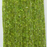 Perles en jade, Jade de Canada, Rond, poli, normes différentes pour le choix & facettes, vert d'herbe, Vendu par Environ 14.96 pouce brin