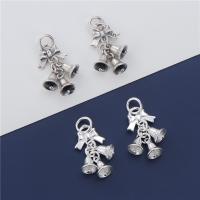 925 Sterling Silver Pendant Bell DIY Approx 3.8mm Sold By PC