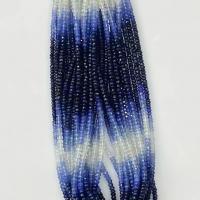 Gemstone smykker perler, Safir, Runde, poleret, facetteret, blå, 2x3mm, Solgt Per Ca. 14.96 inch Strand