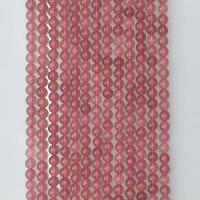 Φυσικό χαλαζία κοσμήματα χάντρες, Strawberry Quartz, Γύρος, γυαλισμένο, διαφορετικό μέγεθος για την επιλογή, ροζ, Sold Per Περίπου 14.96 inch Strand