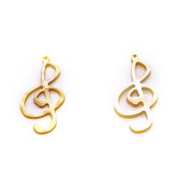 Natural Yellow Shell Pendants Music Note Carved DIY yellow Sold By PC