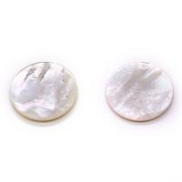 Shell Cabochons White Lip Shell Flat Round Carved DIY white 25mm Sold By PC