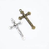 Zinc Alloy Cross Pendants Crucifix Cross plated DIY nickel lead & cadmium free Approx 2mm Sold By PC