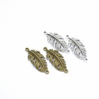 Zinc Alloy Feather Pendants plated DIY nickel lead & cadmium free Approx 1.5mm Sold By PC