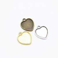 Zinc Alloy Pendant Cabochon Setting Heart plated DIY nickel lead & cadmium free Approx 2mm Inner Approx 14mm Sold By PC