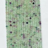 Fluoritni perle, šarene Fluorit, Krug, prirodan, različite veličine za izbor & faceted, zelen, Prodano Per Približno 14.96 inčni Strand