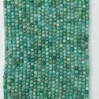 Natural Amazonite Beads ​Amazonite​ Square & faceted turquoise blue Sold Per Approx 14.96 Inch Strand