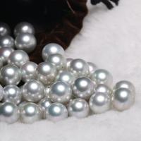 Akoya Gekweekte parels Kraal, DIY & verschillende grootte voor keus, grijs, Verkocht door PC