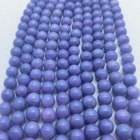 Natural Jade Beads Mashan Jade Round polished DIY purple Sold Per Approx 40 cm Strand