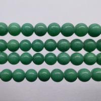 Jade Perlen, Mashan Jade, rund, poliert, DIY & verschiedene Größen vorhanden, grün, verkauft per ca. 40 cm Strang