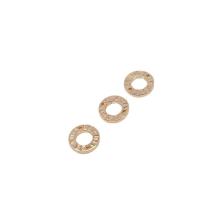 Brass Jewelry Connector Donut 14K gold plated DIY & with letter pattern nickel lead & cadmium free 9mm Approx 0.8mm Sold By PC